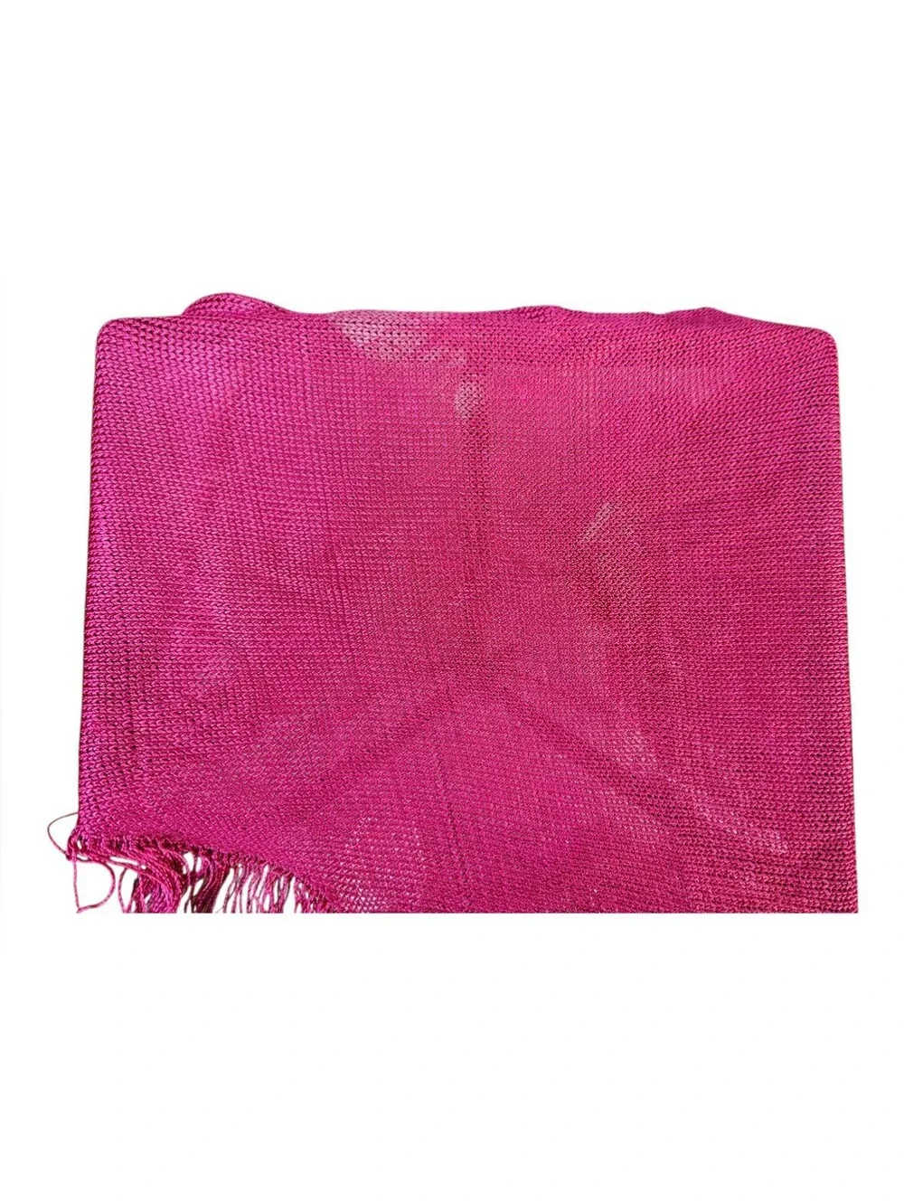 Lot of 5 Sheer Shimmer Triangle Fringe Shawls Boho Costume + Closet Storage Bag